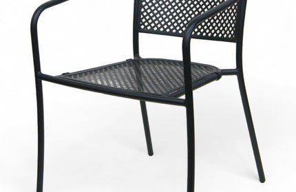 AMKO M7106A Black Metal Commercial Grade Restaurant Chair