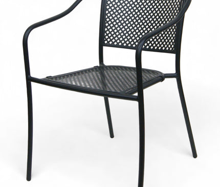 AMKO M7106A Black Metal Commercial Grade Restaurant Chair