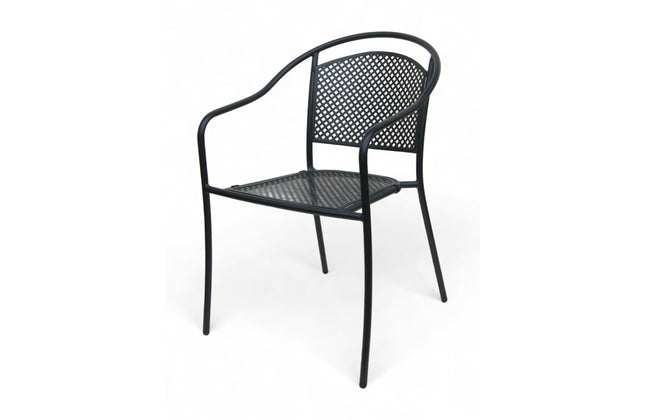 AMKO M7106A Black Metal Commercial Grade Restaurant Chair