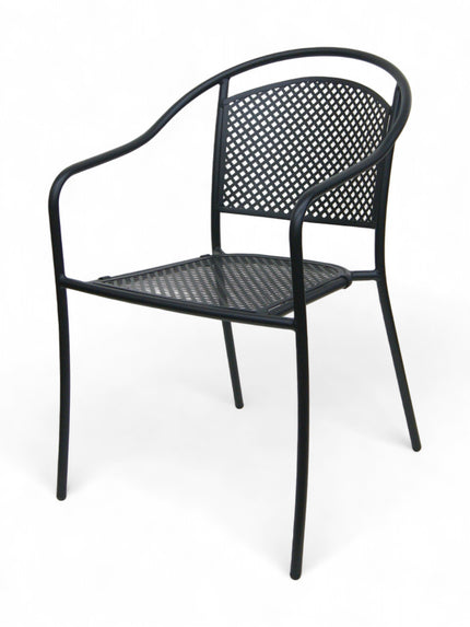 AMKO M7106A Black Metal Commercial Grade Restaurant Chair