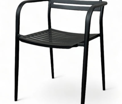 AMKO M7402 Black Metal Commercial Grade Restaurant Chair