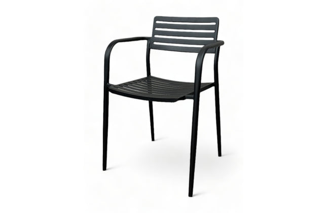 AMKO M7402 Black Metal Commercial Grade Restaurant Chair