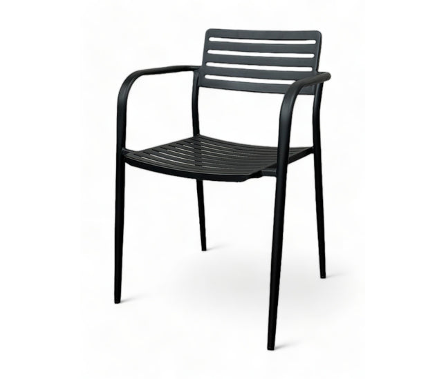 AMKO M7402 Black Metal Commercial Grade Restaurant Chair