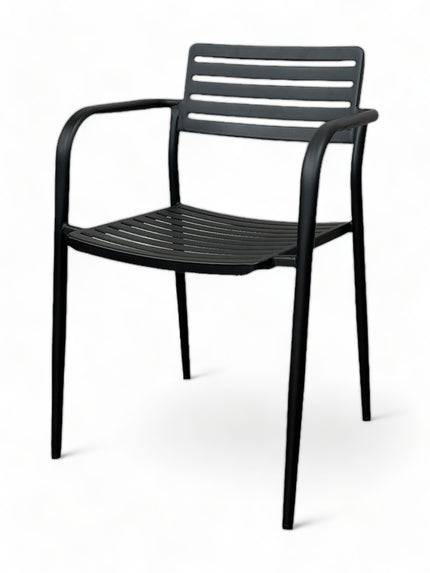 AMKO M7402 Black Metal Commercial Grade Restaurant Chair