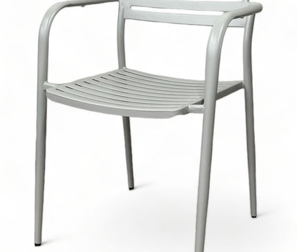 AMKO M7402 Gray Metal Commercial Grade Restaurant Chair