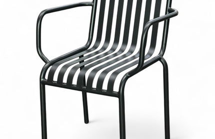 AMKO M7423A Black Metal Commercial Grade Restaurant Chair