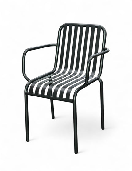 AMKO M7423A Black Metal Commercial Grade Restaurant Chair