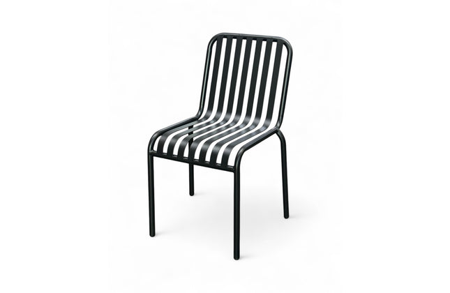 AMKO M7423S Black Metal Commercial Grade Restaurant Chair