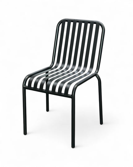 AMKO M7423S Black Metal Commercial Grade Restaurant Chair
