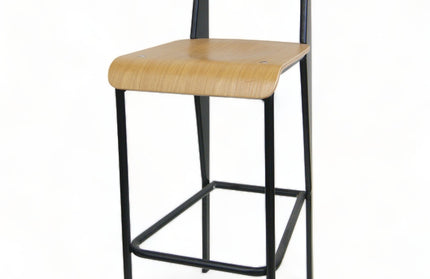 AMKO M7770BS Natural Metal Commercial Grade Restaurant Barstool