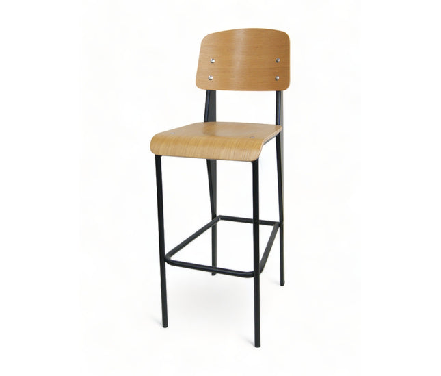 AMKO M7770BS Natural Metal Commercial Grade Restaurant Barstool