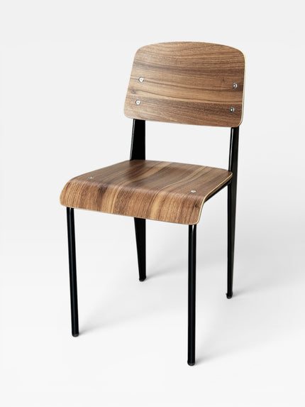 AMKO M7770 HPL Black Walnut Metal Commercial Grade Restaurant Chair