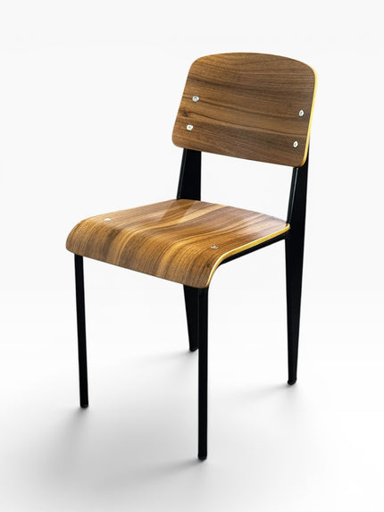 AMKO M7770 HPL Black Walnut Metal Commercial Grade Restaurant Chair