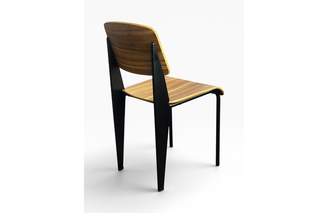 AMKO M7770 HPL Black Walnut Metal Commercial Grade Restaurant Chair