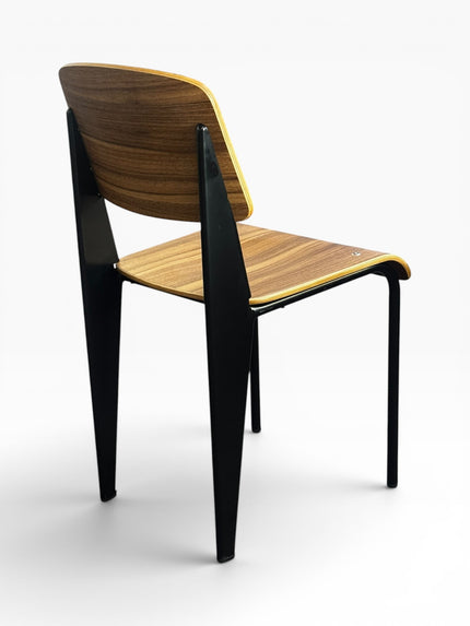 AMKO M7770 HPL Black Walnut Metal Commercial Grade Restaurant Chair