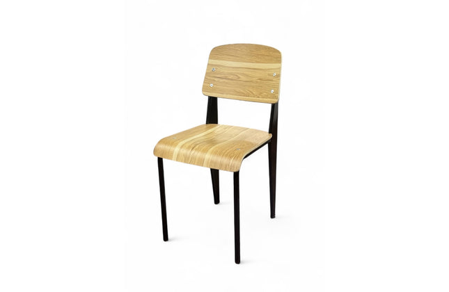 AMKO M7770 Oak Metal Commercial Grade Restaurant Chair