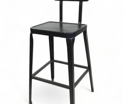 AMKO M7771BS Black Commercial Grade Restaurant Barstool