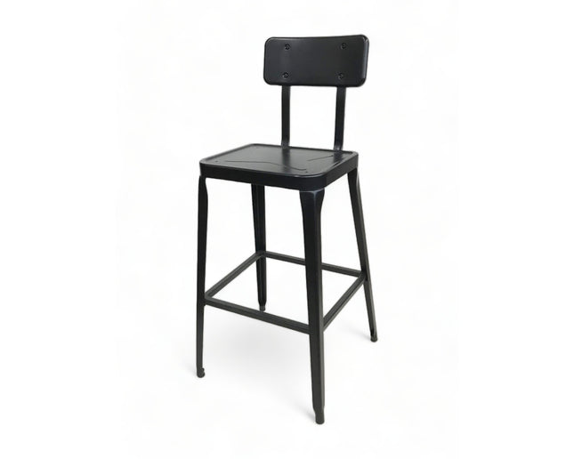 AMKO M7771BS Black Commercial Grade Restaurant Barstool