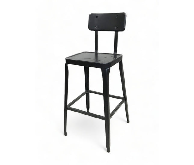 AMKO M7771BS Black Commercial Grade Restaurant Barstool