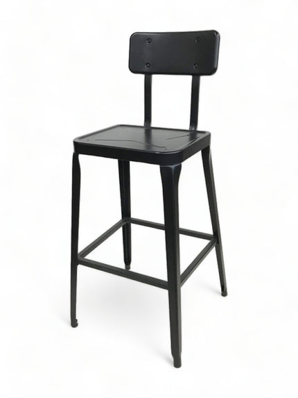 AMKO M7771BS Black Commercial Grade Restaurant Barstool