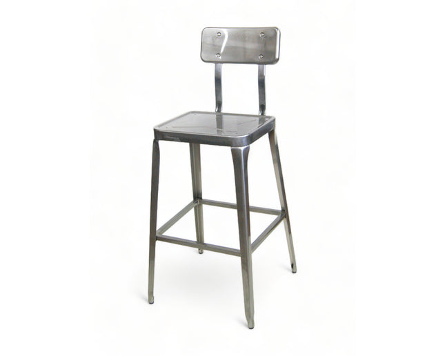 AMKO M7771BS Pewter Commercial Grade Restaurant Barstool