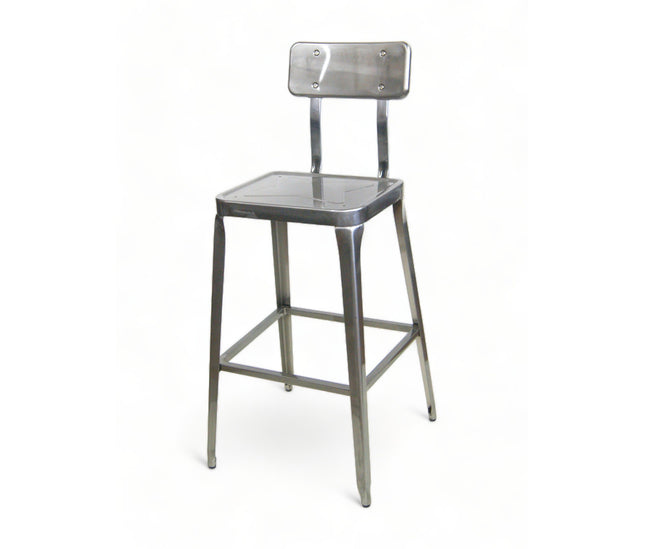 AMKO M7771BS Pewter Commercial Grade Restaurant Barstool