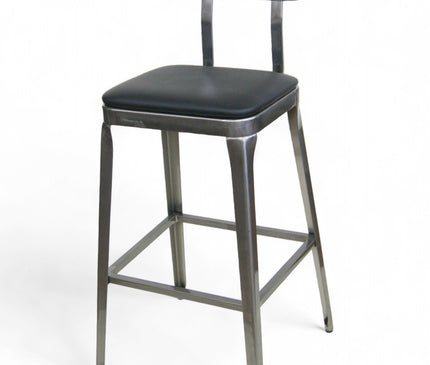 AMKO M7771BS Pewter Commercial Grade Restaurant Barstool