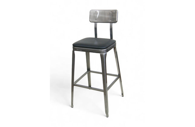 AMKO M7771BS Pewter Commercial Grade Restaurant Barstool