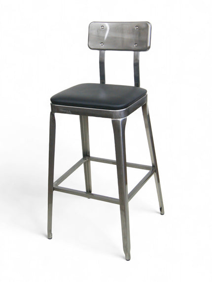 AMKO M7771BS Pewter Commercial Grade Restaurant Barstool