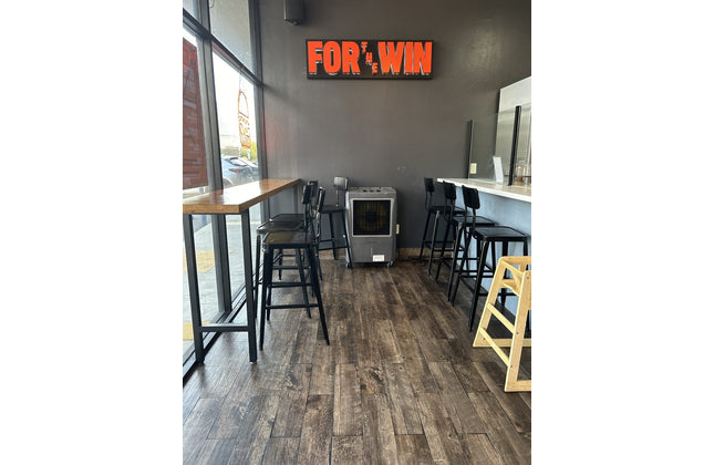 AMKO M7771BS Black Commercial Grade Restaurant Barstool