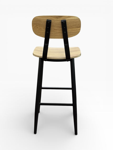 AMKO M7775BS Oak Metal Commercial Grade Restaurant Barstool