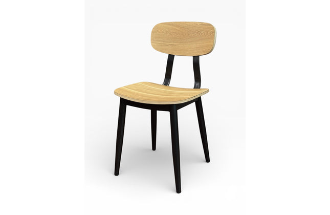 AMKO M7775 Oak Metal Commercial Grade Restaurant Chair