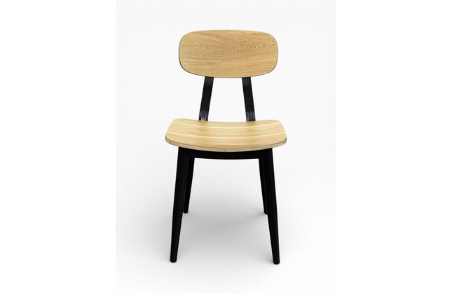 AMKO M7775 Oak Metal Commercial Grade Restaurant Chair