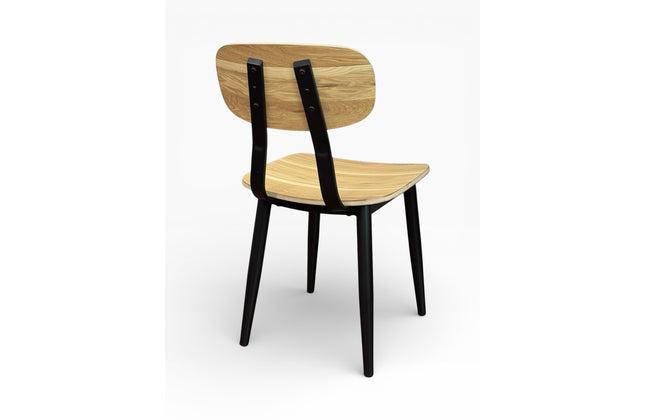 AMKO M7775 Oak Metal Commercial Grade Restaurant Chair