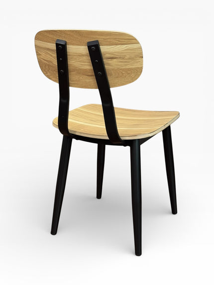 AMKO M7775 Oak Metal Commercial Grade Restaurant Chair