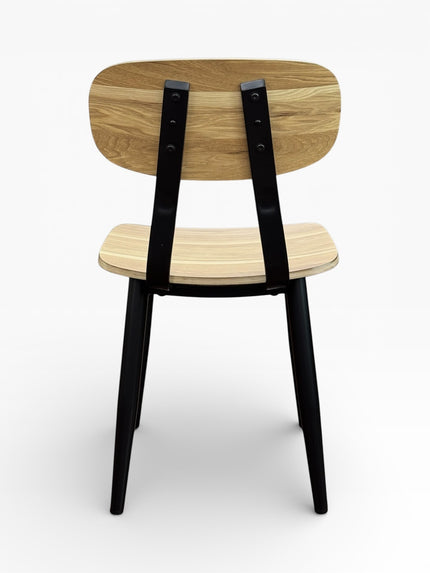 AMKO M7775 Oak Metal Commercial Grade Restaurant Chair