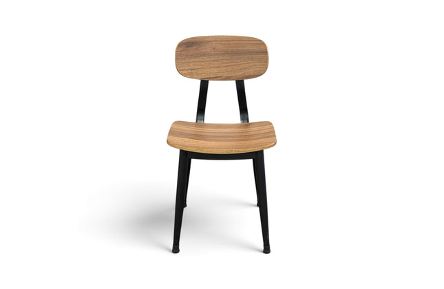 AMKO M7775 Black Walnut Metal Commercial Grade Restaurant Chair