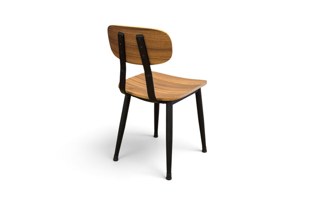 AMKO M7775 Black Walnut Metal Commercial Grade Restaurant Chair