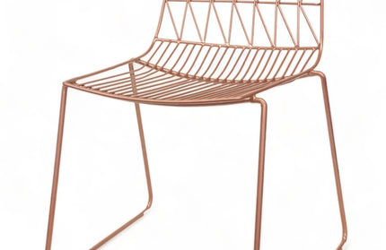 AMKO M7779 Rose Metal Commercial Grade Restaurant Wire Chair