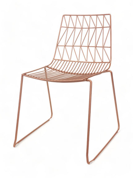 AMKO M7779 Rose Metal Commercial Grade Restaurant Wire Chair