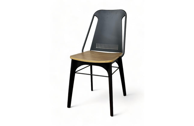AMKO M7780 Black Metal Commercial Grade Restaurant Chair