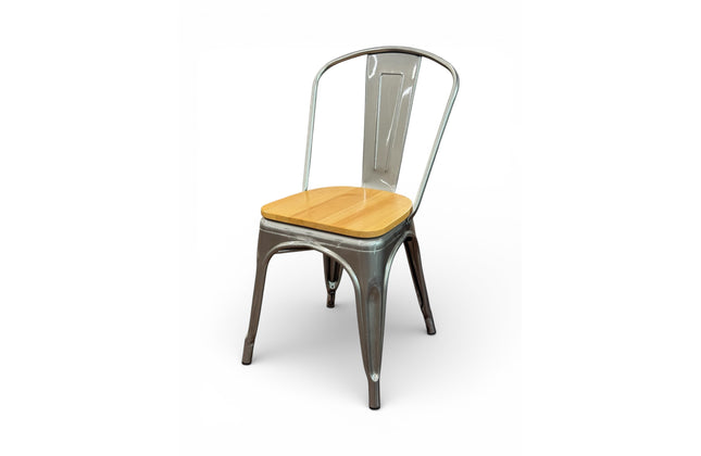 AMKO M7781 Pewter Commercial Grade Restaurant Chair