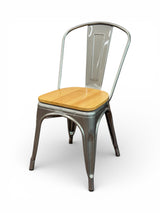 AMKO M7781 Pewter Commercial Grade Restaurant Chair