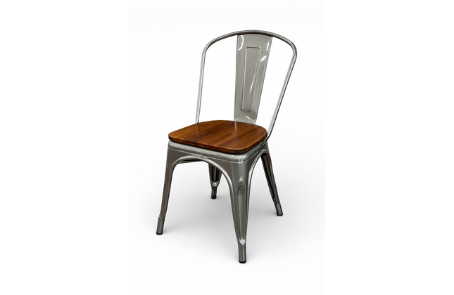 AMKO M7781 Pewter Commercial Grade Restaurant Chair