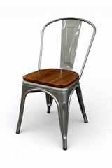 AMKO M7781 Pewter Commercial Grade Restaurant Chair