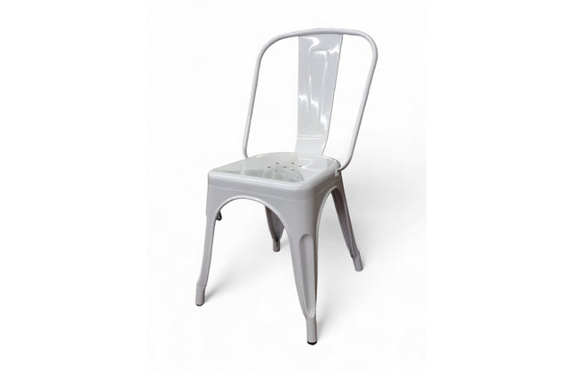 AMKO M7781 White Outdoor Commercial Grade Restaurant Chair