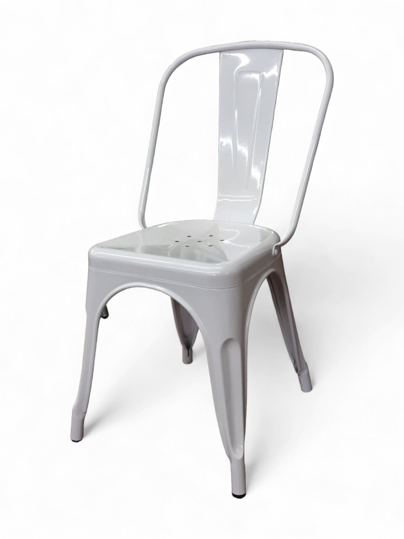 AMKO M7781 White Outdoor Commercial Grade Restaurant Chair