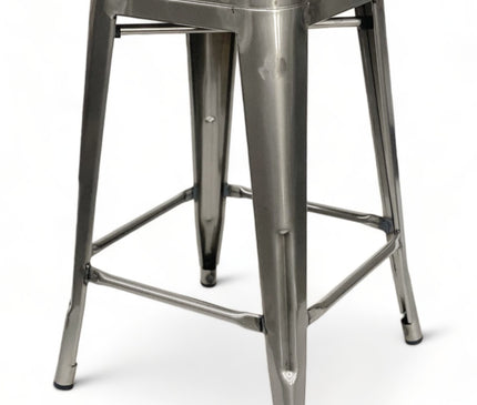 AMKO M7782-24H Pewter Commercial Grade Restaurant Counter Barstool