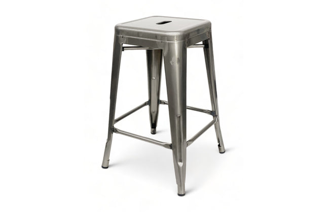 AMKO M7782-24H Pewter Commercial Grade Restaurant Counter Barstool
