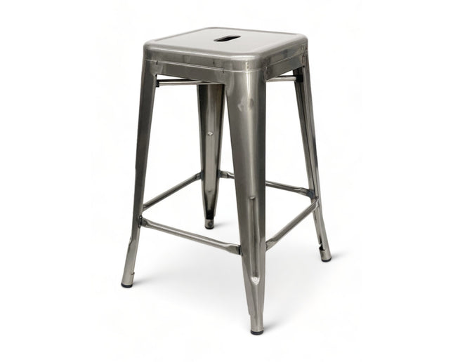 AMKO M7782-24H Pewter Commercial Grade Restaurant Counter Barstool